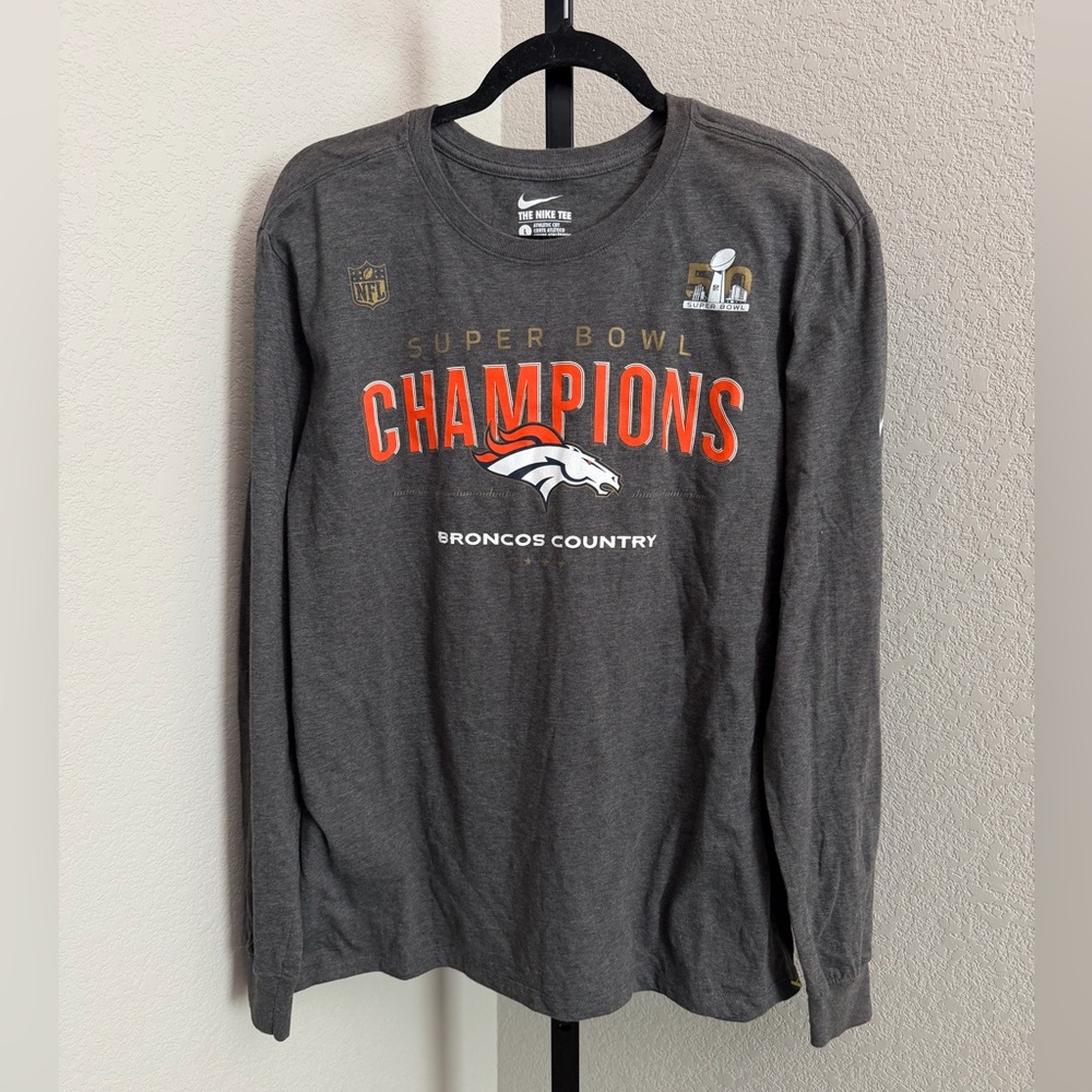 Nike Denver Broncos Super Bowl Champions Long Sleeve Shirt